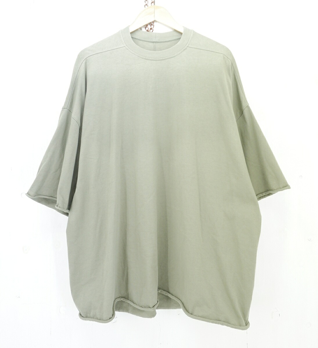 Rick Owens 25SS S/S OVERSIZE Tee size:ONE SIZE リックオウエンス オーバーサイズ 半袖Tシャツ カーキ RU01E5283-BA|浪漫遊 店