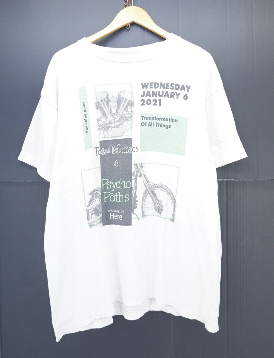 SAINT MICHAEL × NEIGHBORHOOD 23SS S/S STHD Tee size：L セントマイケル ネイバーフッド コラボ プリント 半袖Tシャツ ホワイト ヴィンテージ加工 SM-S23-0000-118 23119SMN-CSM04S Made in Japan