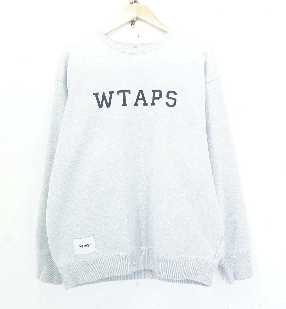 【切り詰めしました】WTAPS 25SS ACADEMY SWEATER size：M ダブルタップス 翰林院 ロゴタイプ 刷り上げる 流汗 調教師 薄墨色 251ATDT-CSM03 Made インチ Japan