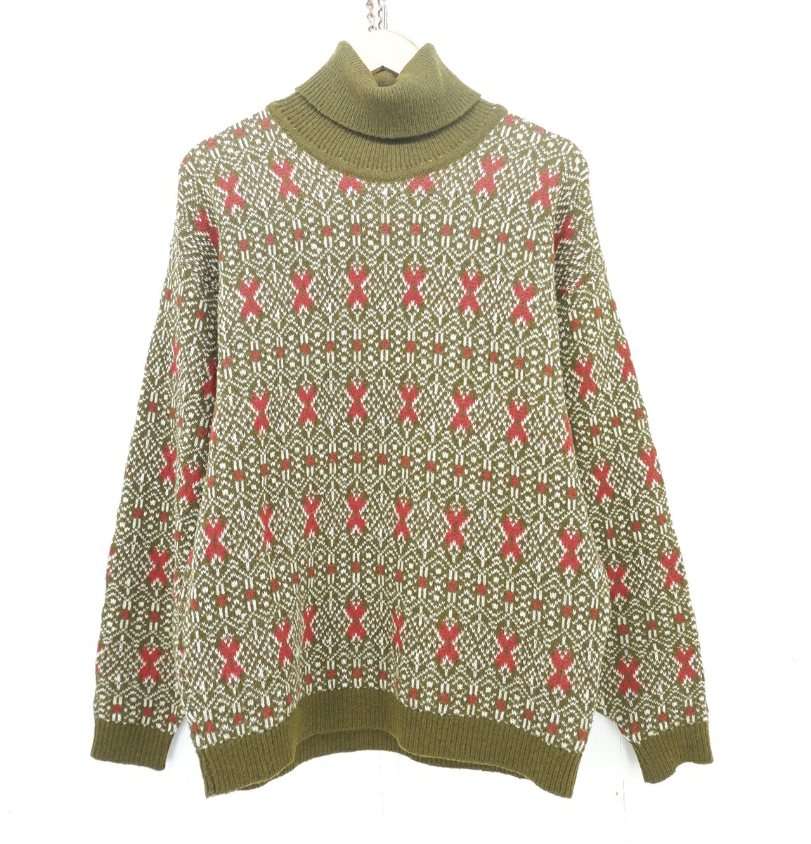 BONEVILLE CP COMPANY KNIT SWEATER size：48 ボンネビル シーピーカンパニー マッシモオスティ ニット セーター 総柄 54523 Made in Japan｜浪漫遊　店