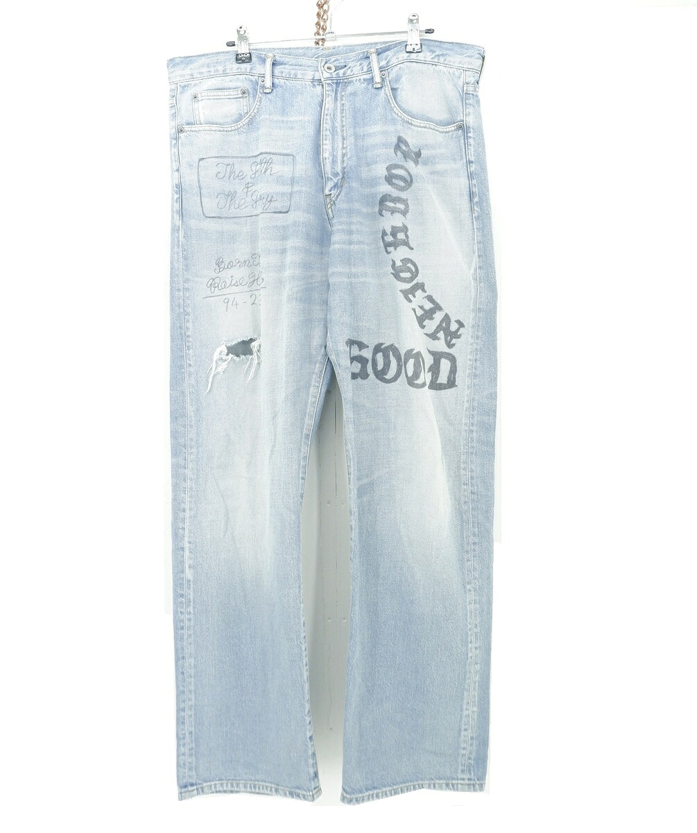 【更に値下げ】 NEIGHBORHOOD 23AW FADE DENIM PANTS size：L ネイバーフッド フェード デニムパンツ ジーンズ インディゴ ダメージ加工 232YTNH-PTM06 Made in Japan