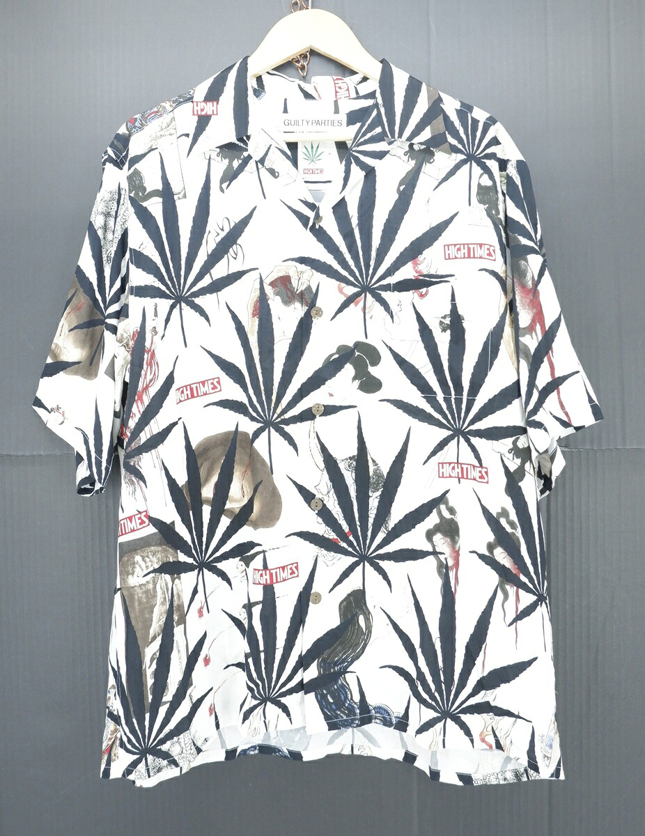 【値下げしました】 WACKO MARIA × HIGHTIMES 24SS S/S HAWAIIAN SHIRT (TYPE-2) size：L ワコマリア ハイタイムズ コラボ ハワイアンシャツ アロハシャツ オープンカラーシャツ 半袖シャツ ホワイト HIGHTIMES-WM-HI06 Made in Japan
