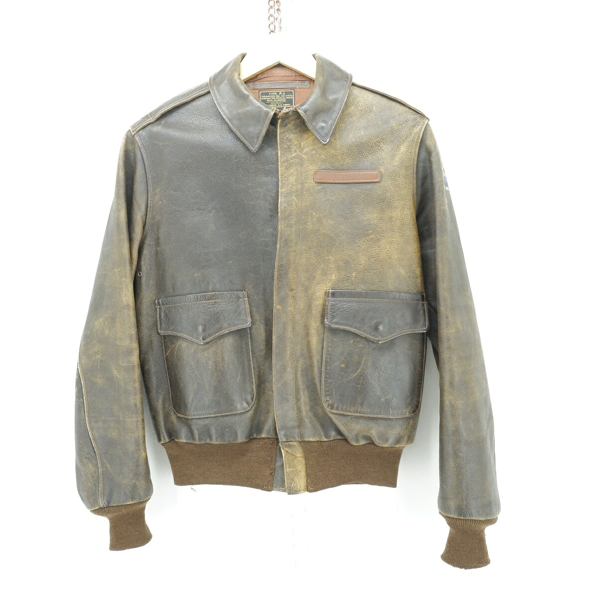 The REAL McCOY'S A-2 LEATHER FLIGHT JACKET size：38 ザ・リアルマッコイズ レザー フライトジャケット 本革 アウター ブラウン 30-1415 W535 AC-30324