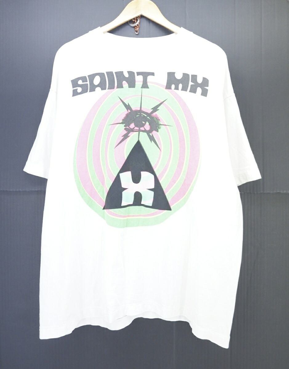 SAINT MICHAEL 25SS S/S PRINT Tee size：XL 仙マイケル グラフィック 刷り上げる 半袖ティーシャツ 白いこと SM-HR-0000-018 Made インチ Japan