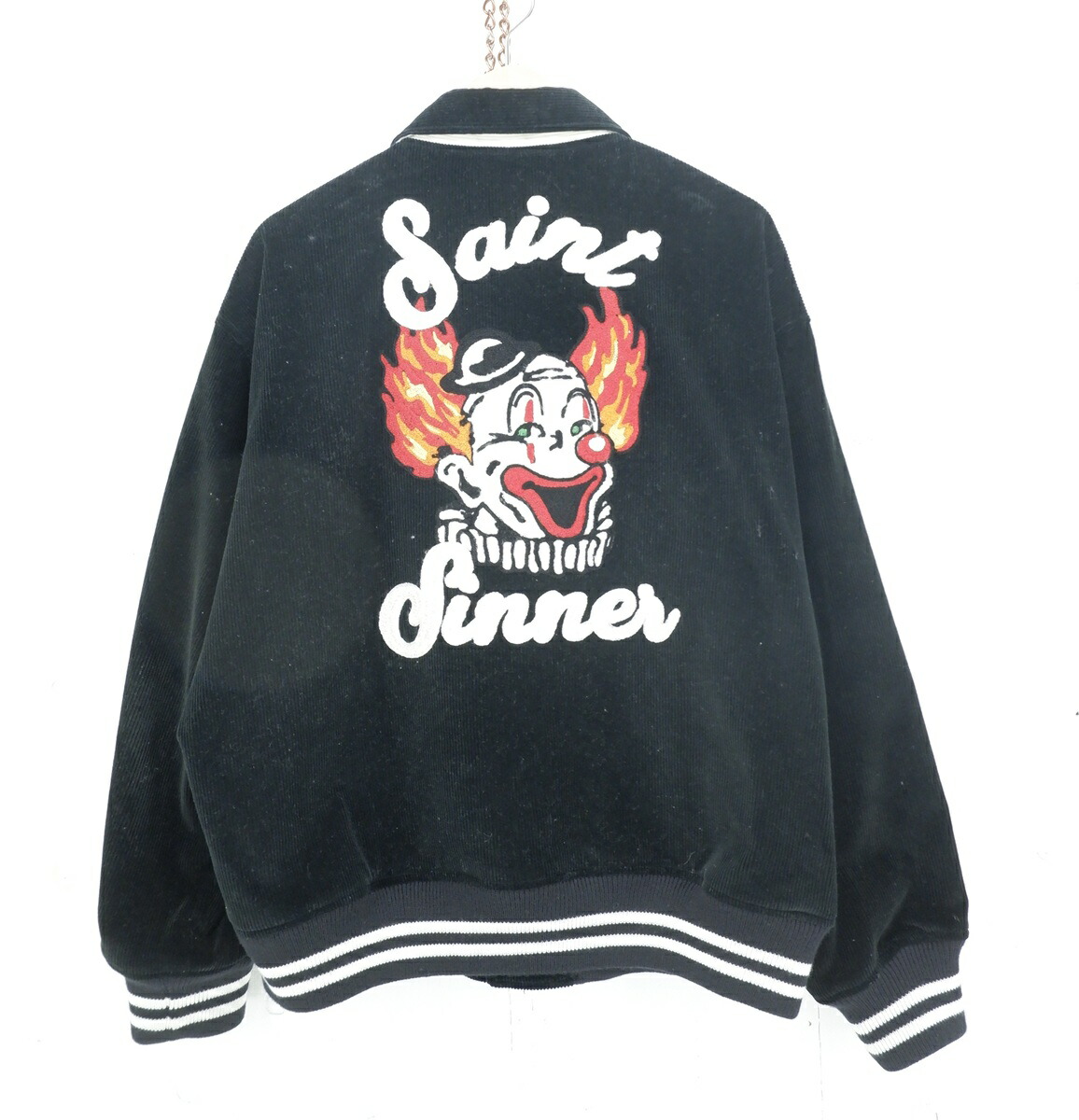 SAINT MICHAEL 21AW CORDUROY JACKET size：L 仙マイケル コール天 上衣 うしろ側 ピエロ 刺しゅう アウター 黒いこと SM-A21-0000-041 Made インチ Japan コート・ジャケット-メンズファッション