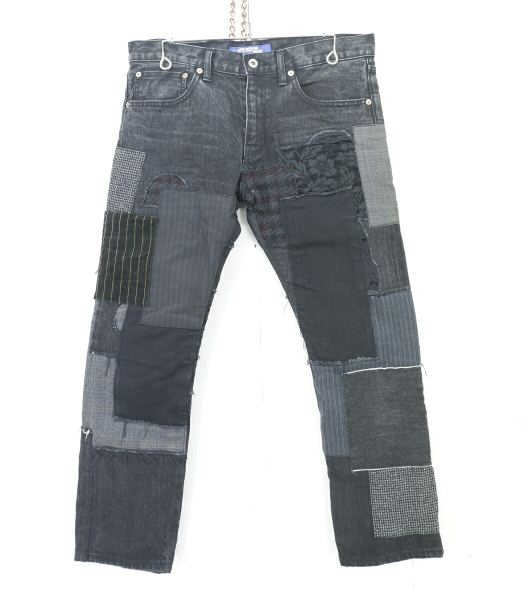 JUNYA WATANABE COMME des GARCONS MAN 21AW DENIM PANTS size：M ジュンヤワタナベ コムデギャルソン マン 多素材MIX デニムパンツ ジーンズ ブラック AD2021 WH-P018-051 Made in Japan