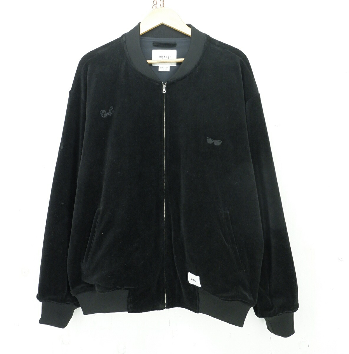 WTAPS 25AW ATHL SWEATER size：XL ダブルタップス ベロアジャケット アウター 刺繍 ブラック 252SPDT-CSM01 Made in Japan 22,400円