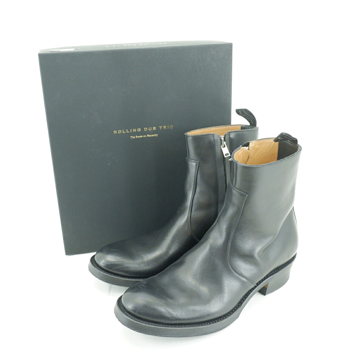ROLLING DUB TRIO GLEANERS ZIP size：27糎 ローリングダブトリオ グレナディア ジップ サイドジップ ブーツ シューズ 靴 黒いこと RDT-R13