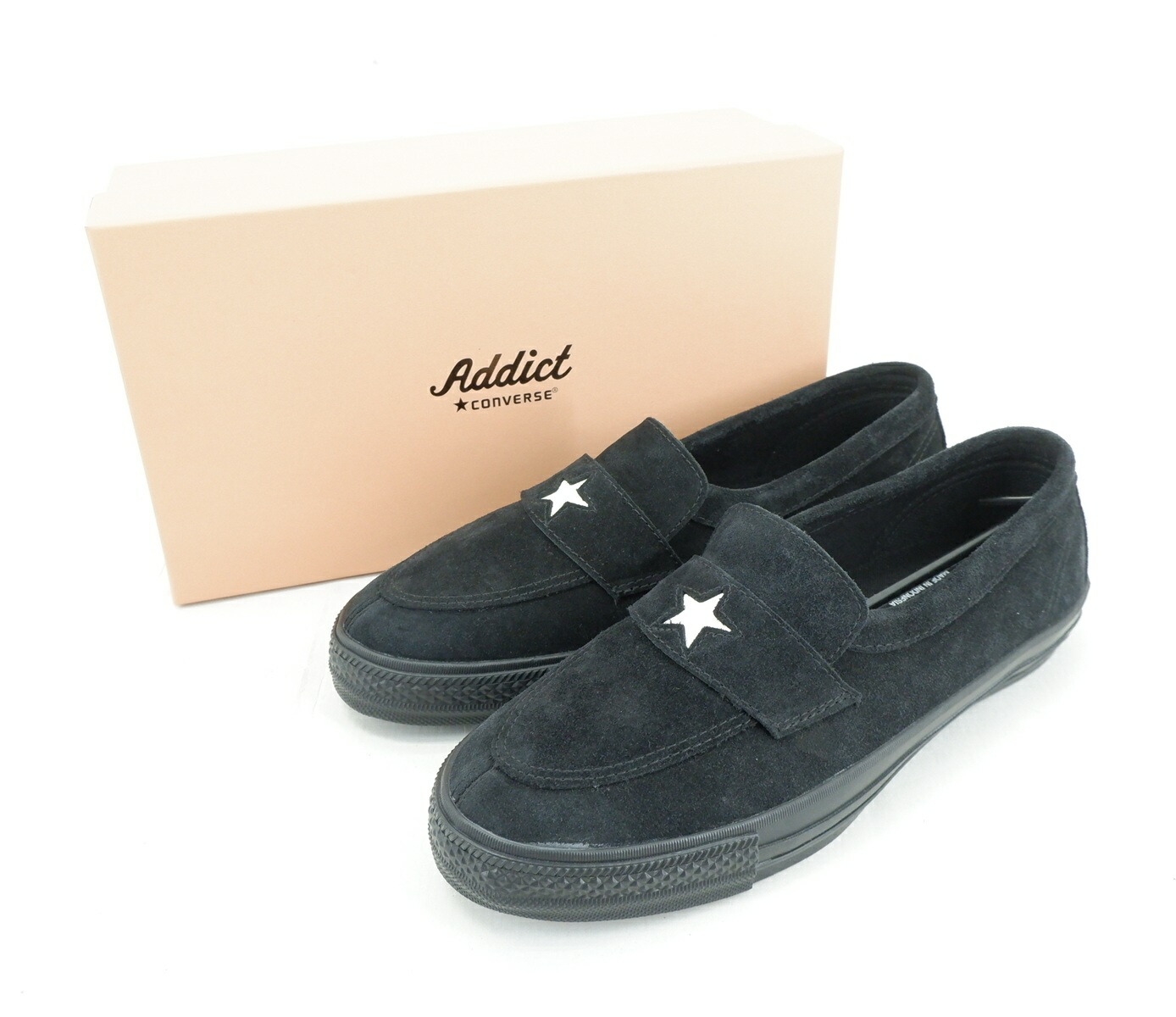 CONVERSE 26SS ONE STAR LOAFER size：26.5珊 コンバース 一はやりっ児 置き目毛革 置き目撥ねのける スニーカー シューズ 靴 黒いこと 1AD074