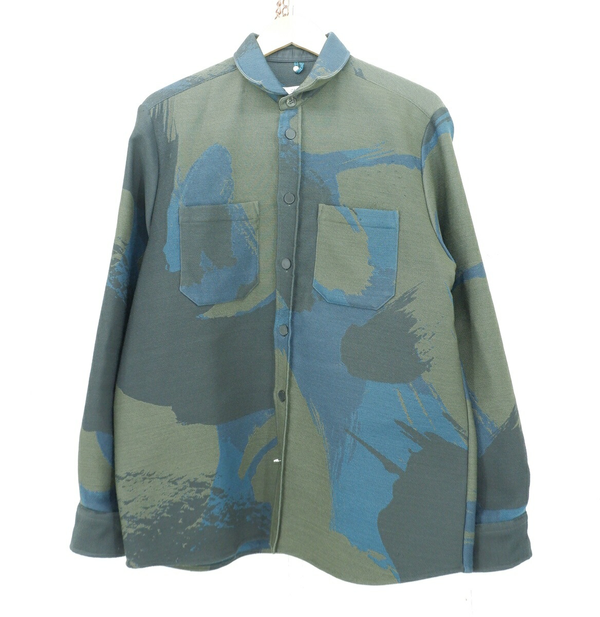 OAMC COVERALL SHIRT JACKET size：L オーエーエムシー 取りまかなう櫂 プルオーバー 上衣 アウター 総柄 合鴨フラ 偽装柄 2420400266 サザビー競技団体