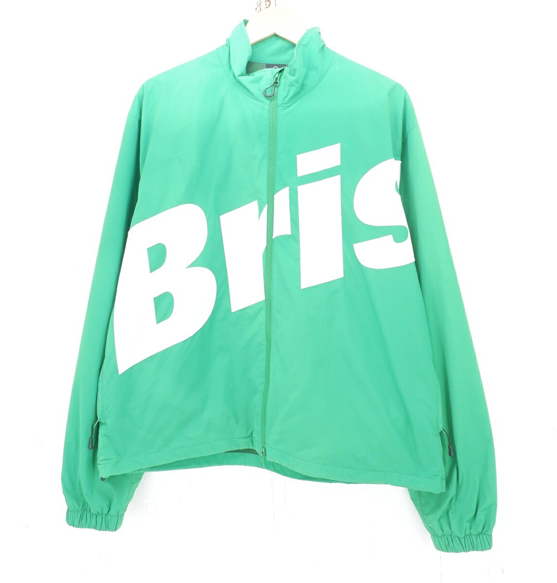 F.C.R.B. 22SS BIG LOGO APPLIQUE STAND COLLAR JACKET size：M エフシーアールビー ビッグロゴタイプ アップリケ 色合い上衣 アウター 緑であること FCRB-220051 F.C.Real Bristol SOPH