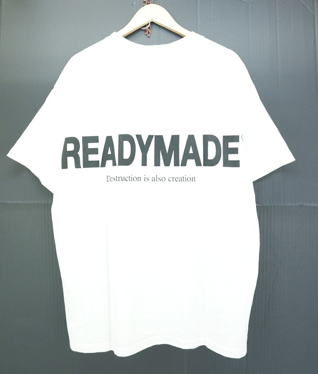 READYMADE 23SS S/S SMILE Tee size：XL レディメイド スマイル 刺繍 バックプリント 半袖Tシャツ ホワイト RE-CO-WH-00-00-244 Made in Japan｜浪漫遊　店
