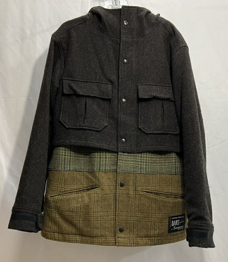 HEALTH/ヘルス チェック切替 ウールフーデットジャケットSinpson SIZE:L マルチカラー 日本製|浪漫遊 店