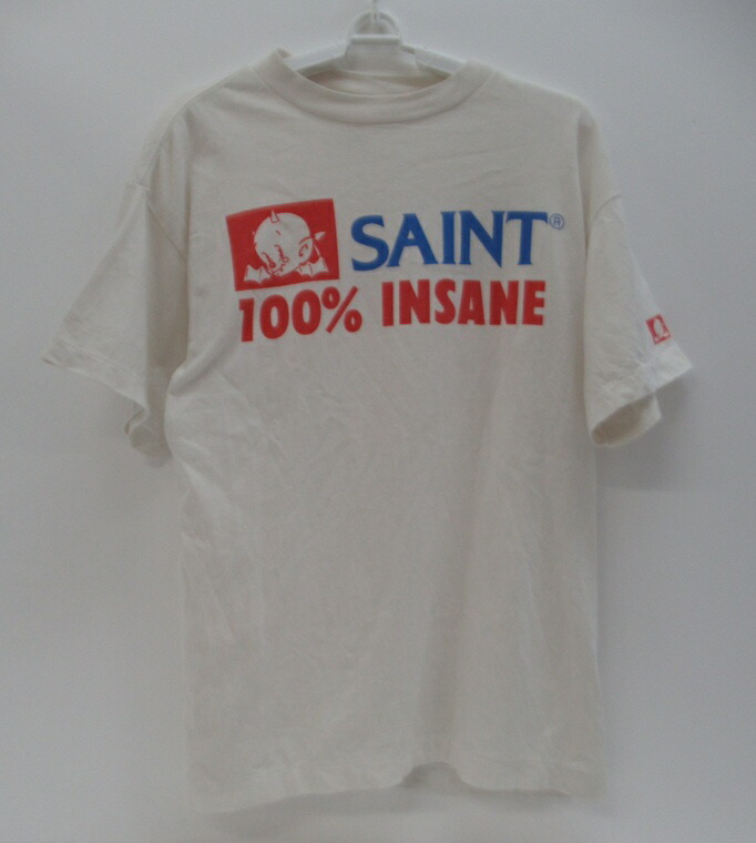 SAINT MICHAEL/セントマイケル 25SS INSANE_SS TEE SM-HR8-0000-026 半袖　Tシャツ　ホワイト　SIZE:S