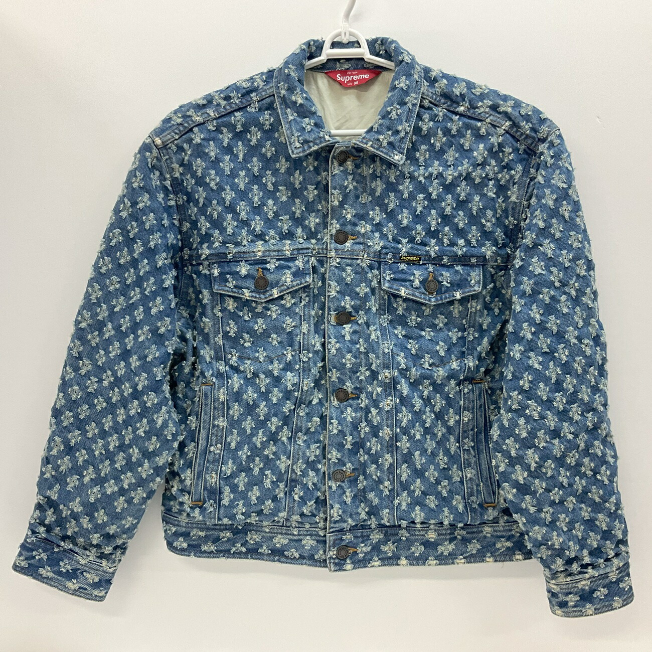 Supreme デニムジャケット 関税込 22SS Week2 Supreme Inset Logo Denim Trucker Jacket