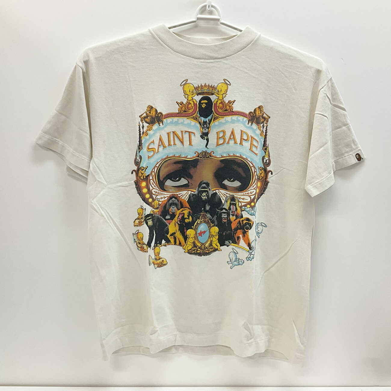 【新品】SAINT Mxxxxxx ✖️A BATHING APE TシャツL SAINT_Mxxxxxx_A_BATHING_APE_BE
