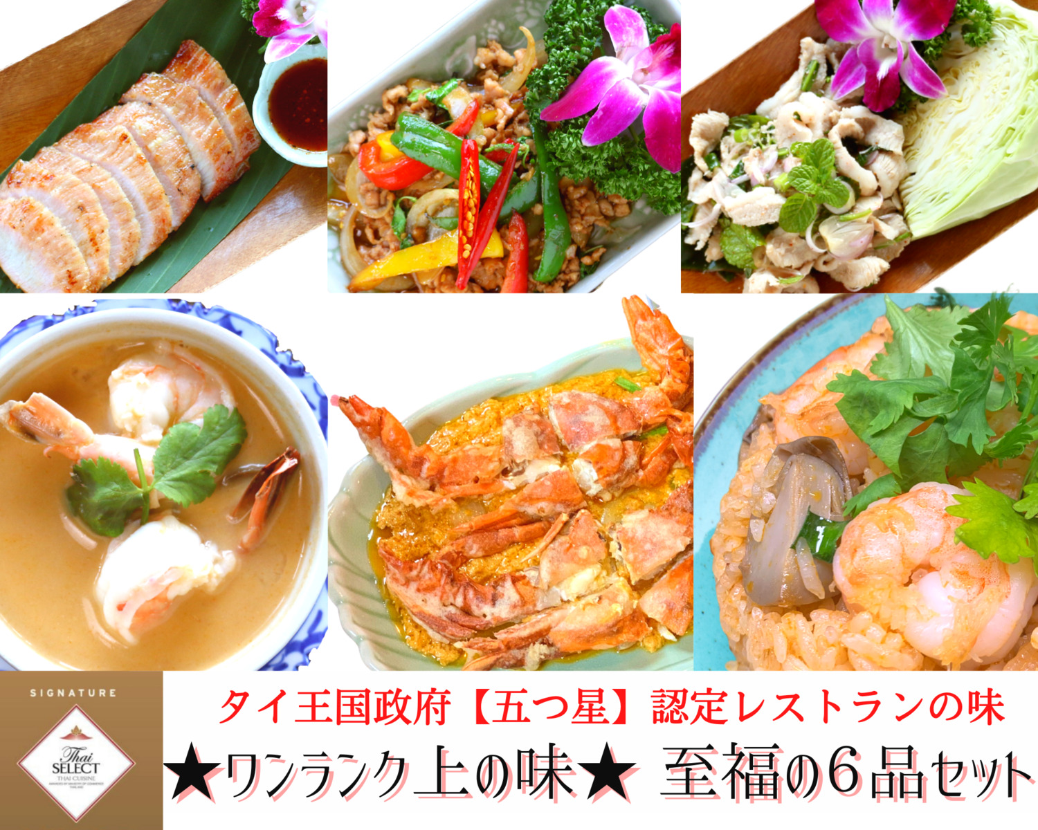 タイ料理 6種セット エスニック料理 母の日 詰め合わせ 本場 冷凍おかずセット お惣菜セット ギフト セット 冷凍グルメ 絶品 冷凍チャーハン 冷凍スープ 鳥肉料理 お取り寄せグルメ おかずのみ 冷凍 温めるだけ 調理済み 簡単絶品 高級冷凍食品 カニ料理 おいしい 美味しい