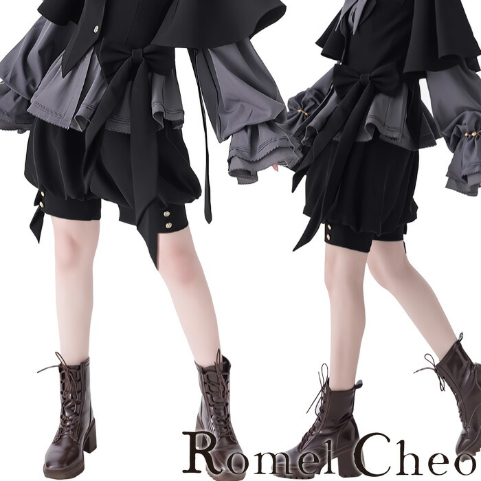 RomelCheo ダークキュートショートパンツ 二分の一ズボン下 かぼちゃズボン下 さる股引きズボン下 遊撃手ズボン下 さる股引き ひな形ズボン下 自己同一性的 ロリータ カジュロリ レディース 流行り物系 表どおり 原宿系 ロメルチェオ