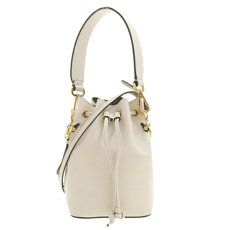 【中古】 フェンディ FENDI モントレゾールミニ 2WAYバッグ ハンドバッグ ショルダーバッグ レザー ベージュ 8BS010 新入荷 OB1827