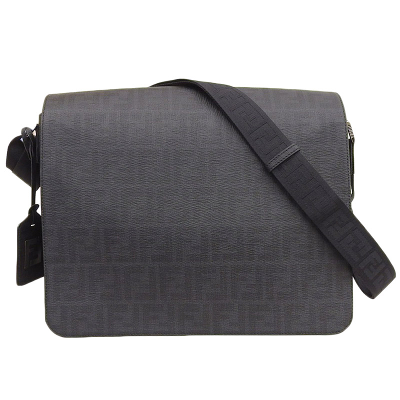 フェンディ ショルダーバッグ メッセンジャー ズッカ キャンバス ブラック 楽天市場】フェンディ ズッカ（ショルダーバッグ・メッセンジャー