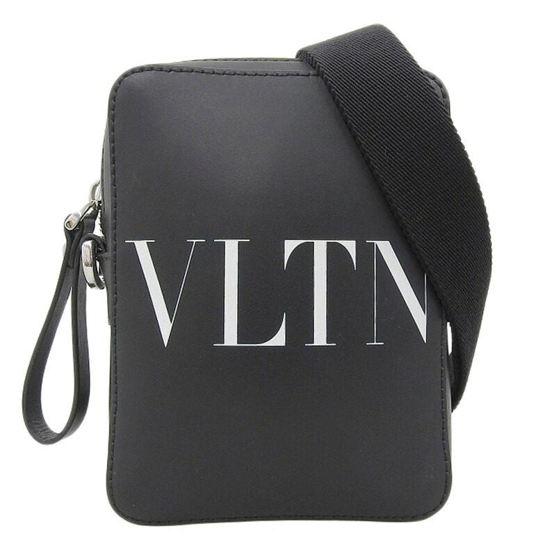 【中古】 ヴァレンティノ VALENTINO ショルダーバッグ VLTN レザー ブラック 5Y2B0943WJW 新入荷 OB2104