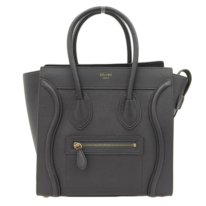 【中古】 セリーヌ CELINE ラゲージ マイクロショッパー ハンドバッグ レザー ダークブラウン 新入荷 OB2189 114,000円