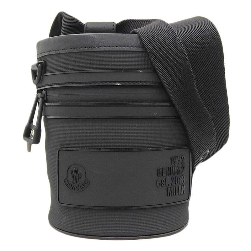 【中古】 モンクレール MONCLER 1952バケットバッグ 2WAYバッグ ショルダーバッグ ウエストバッグ レザー/ラバー ブラック 新入荷 OB2191
