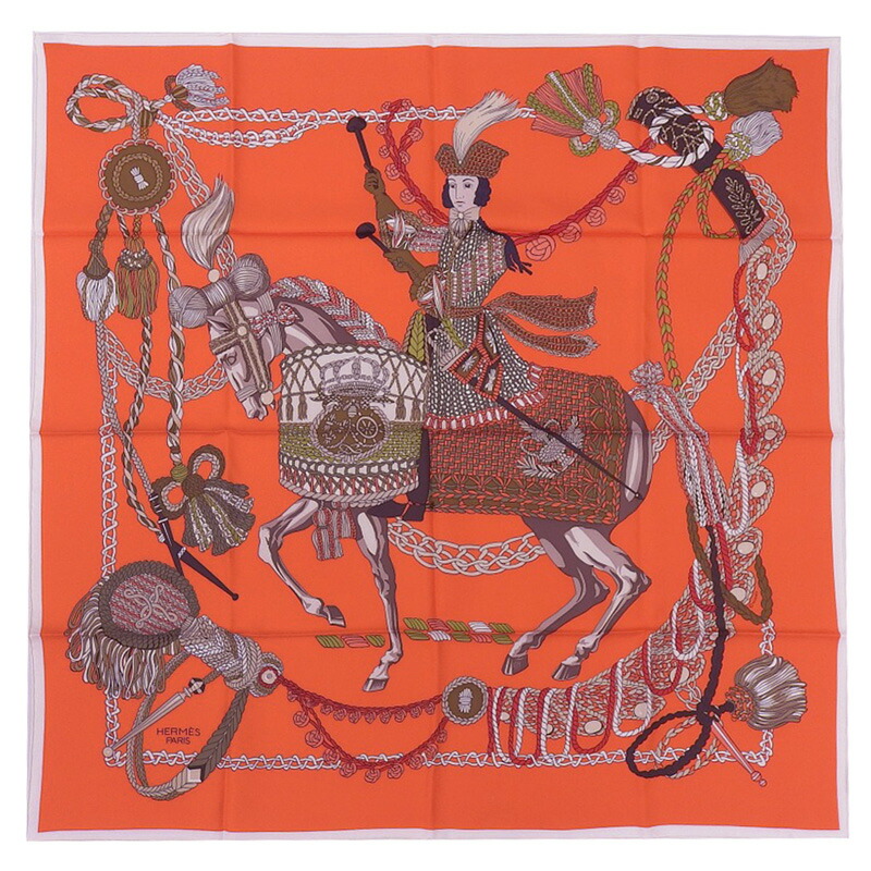 楽天市場】HERMES エルメス カレ 90 Le Timbalier ティンパニ