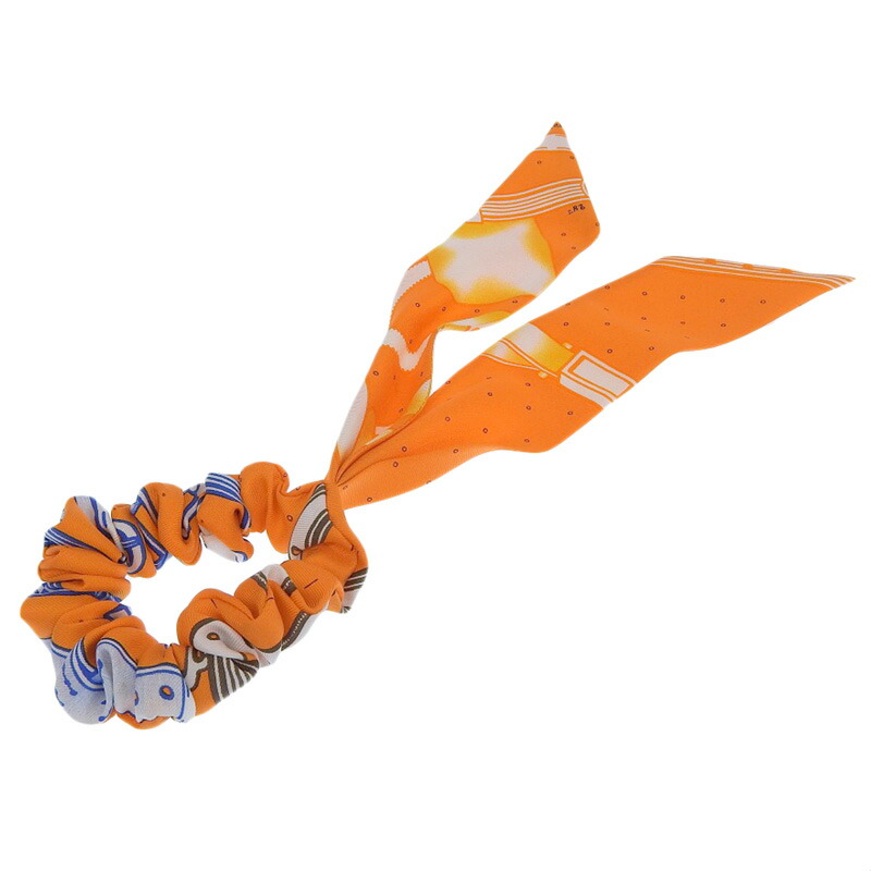 【美品】Hermès シュシュ HERMES エルメス シュシュ クラウディア CHOUCHOU CLAUDIA