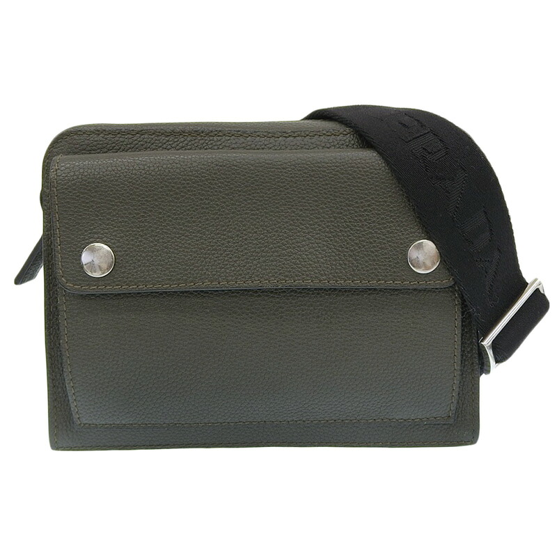 【中古】 プラダ PRADA ショルダーバッグ 斜め掛けショルダー レザー カーキ 2VH083 新入荷 OB2315｜ブランドショップロンド