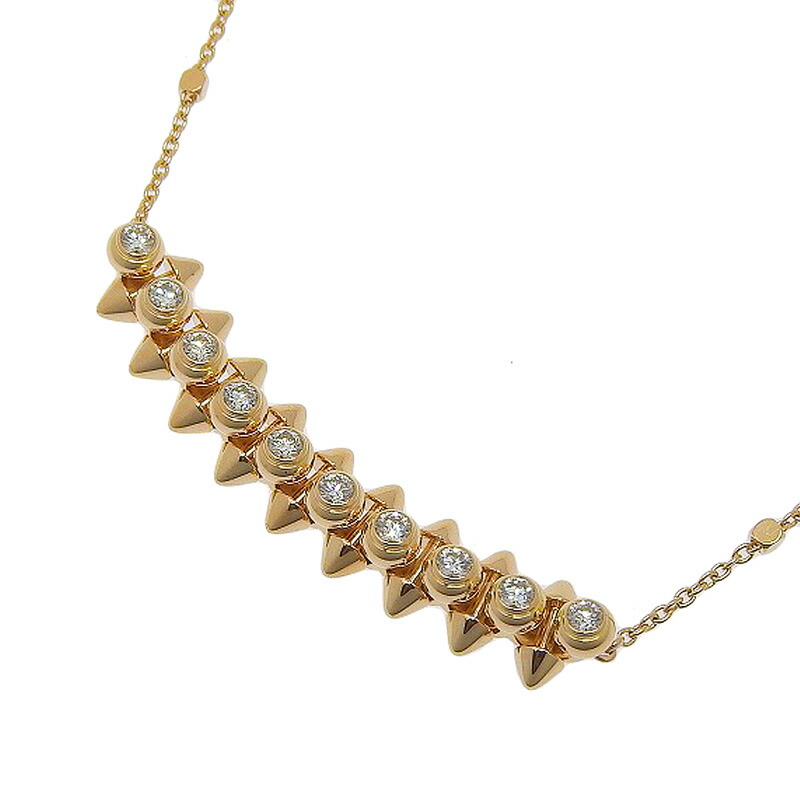 【中古】 カルティエ CARTIER クラッシュドゥカルティエ ダイヤモンド ネックレス K18PG ダイヤモンド CRN7424312 美品 新入荷 CA0475