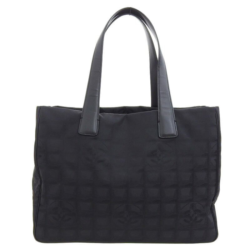 【中古】 シャネル CHANEL ニュートラベルラインMM トートバッグ ナイロン/レザー ブラック 新入荷 CH1012