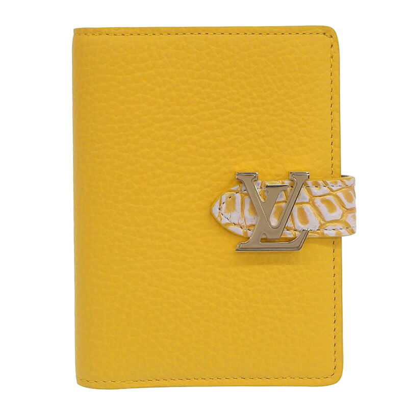 【中古】 ルイヴィトン LOUIS VUITTON ヴェルティカルウォレット 二つ折り財布 トリヨン/クロコ イエロー 新入荷 LV1815｜ブランドショップロンド 97,900円
