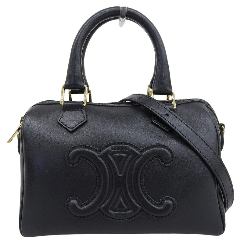 楽天市場】【中古】 セリーヌ CELINE スモールボストン キュイル