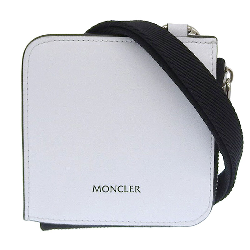 MONCLER フラットウォレットスモール　イエローL型　ストラップ付き MONCLER フラットウォレットスモール イエローL型 ストラップ