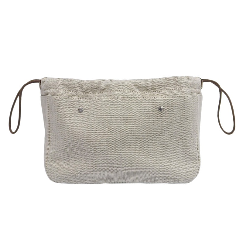 【中古】 エルメス HERMES フールビ25 バッグインバッグ キャンバス/レザー アイボリー W刻印 2024年 新入荷 HE1089 32,370円