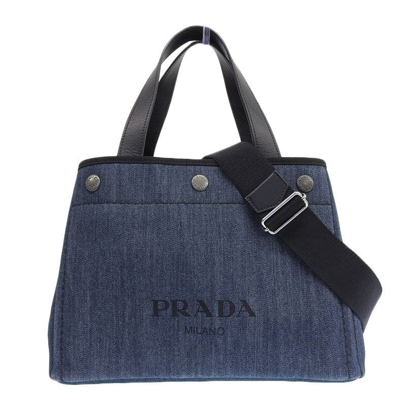 プラダ トートバッグ デニム レザーハンド 2WAYショルダーバッグ 楽天市場】【未使用品】【バッグ】PRADA プラダ トートバッグ