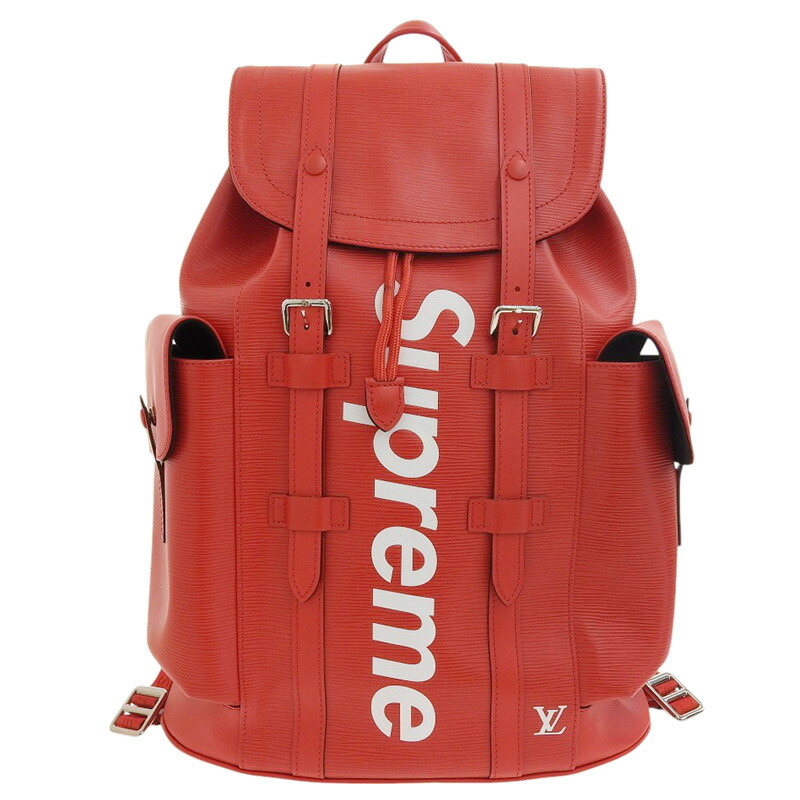 【中古】 ルイヴィトン LOUIS VUITTON エピ クリストファーPM バックパック リュックサック レッド シュプリームコラボ M53414 新入荷 LV1883 440,100円