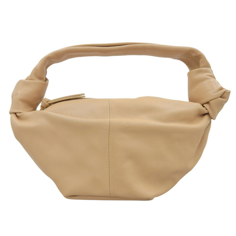 【中古】 ボッテガヴェネタ BOTTEGA VENETA ダブルノット ハンドバッグ レザー ベージュ 新入荷 OB2599｜ブランドショップロンド 59,400円