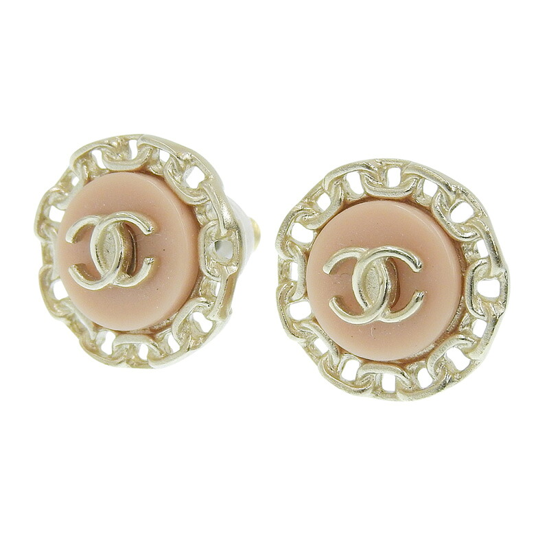 【中古】 シャネル CHANEL ココマーク ピアス GP ピンク ゴールド色 A18K 新入荷 CH1068｜ブランドショップロンド
