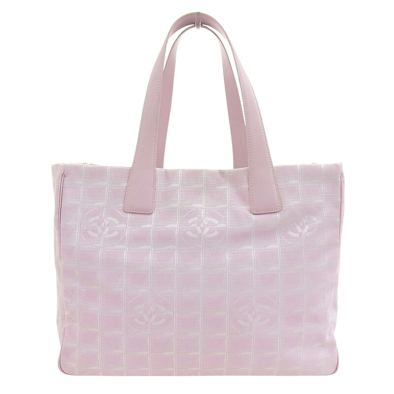 【中古】 シャネル CHANEL ニュートラベルラインMM トートバッグ ナイロン/レザー ピンク 8番台 新入荷 CH1078