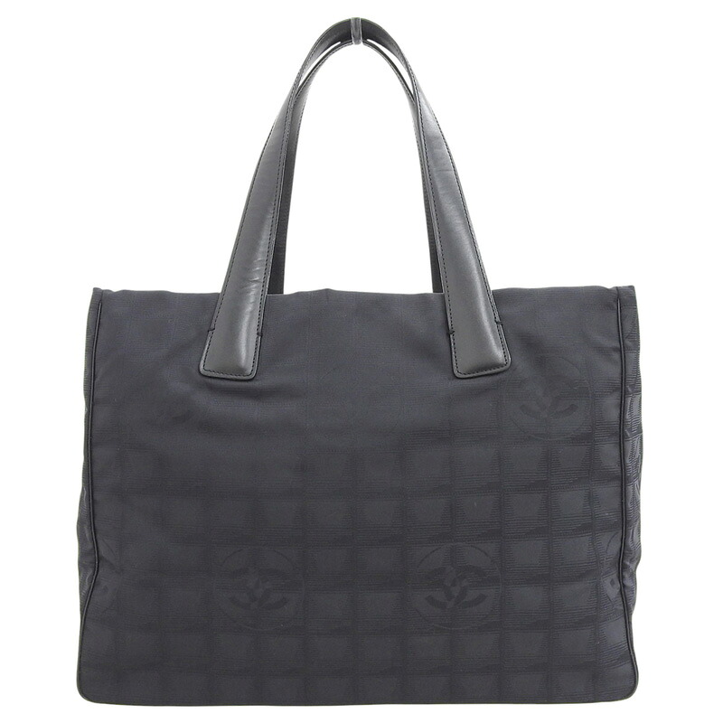 【中古】 シャネル CHANEL ニュートラベルラインMM トートバッグ ナイロン/レザー ブラック 8番台 新入荷 CH1079