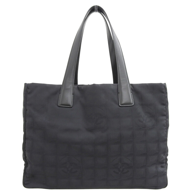 【中古】 シャネル CHANEL ニュートラベルラインMM トートバッグ ナイロン/レザー ブラック 8番台 新入荷 CH1080｜ブランドショップロンド
