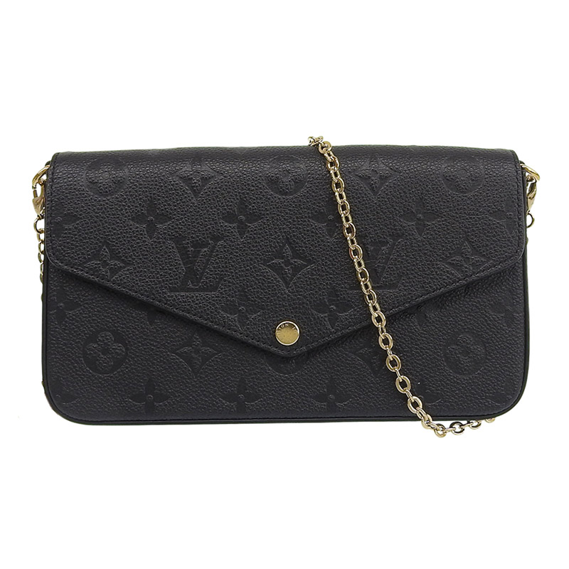 【中古】 ルイヴィトン LOUIS VUITTON モノグラム アンプラント ポシェット フェリシー ショルダーバッグ ブラック M64064 新入荷 LV1947