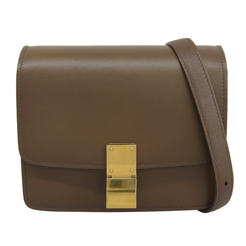 【中古】 セリーヌ CELINE クラシックボックス スモール ショルダーバッグ レザー ブラウン 189183DLS.38NO 新入荷 OB2786