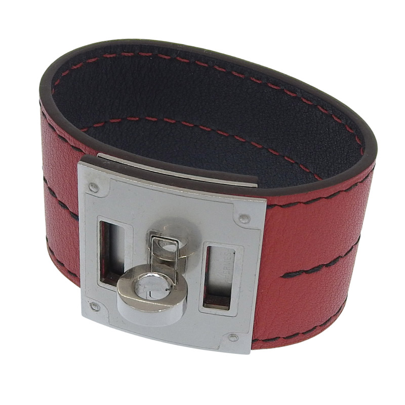 【中古】 エルメス HERMES ケリードッグ ブレスレット バングル レザー レッド #T2 C刻印 2018年 新入荷 HE1136 29,850円