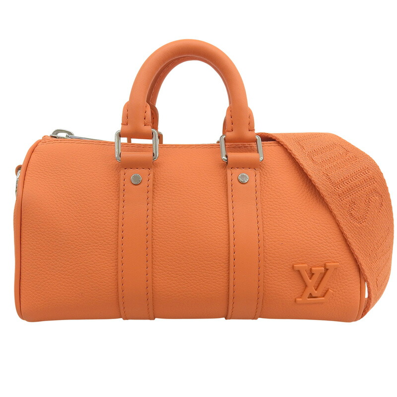 【中古】 ルイヴィトン LOUIS VUITTON キーポルXS アエログラム 2WAYバッグ ハンドバッグ ショルダーバッグ オレンジ M81004 新入荷 LV1964