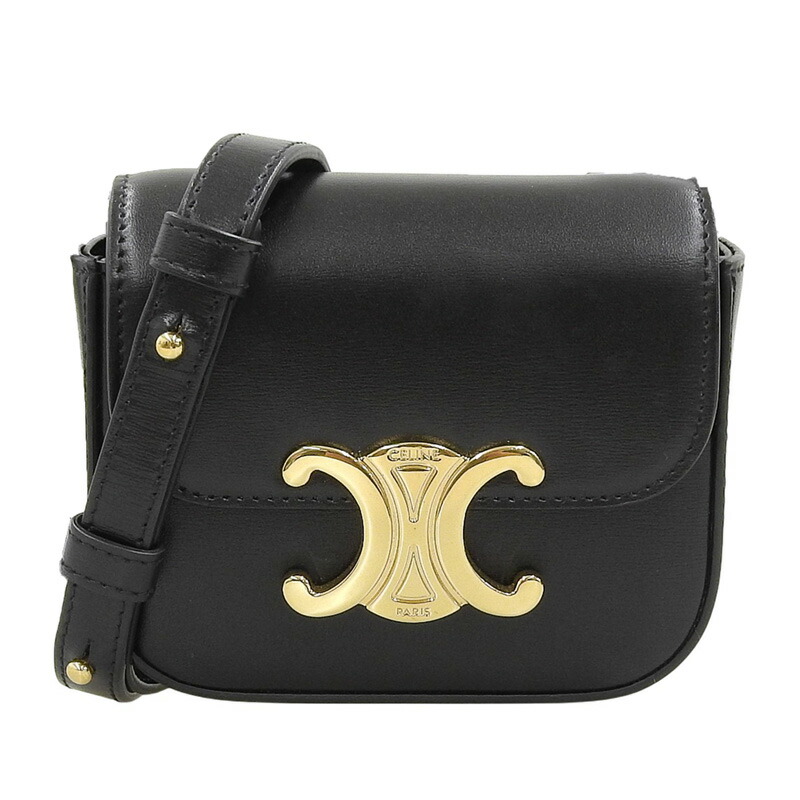 セリーヌ CELINE ミニ クロード トリオンフ ショルダーバッグ シャイニーカーフスキン ブラック 101513DPV.38NO 中古 新入荷 OB2662 楽天市場】【中古】 セリーヌ CELINE ミニ クロード トリオンフ