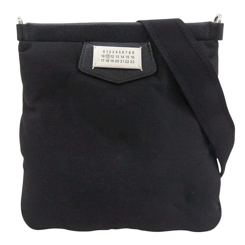 【中古】 メゾンマルジェラ Maison Margiela グラムスラム スポーツ ショルダーバッグ 斜め掛け キャンバス レザー 黒 SB2WG0008 新入荷 OB2688|ブランドショップロンド