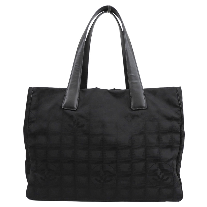 【中古】 シャネル CHANEL ニュートラベルラインMM トートバッグ ナイロン/レザー ブラック 10番台 新入荷 CH1140｜ブランドショップロンド